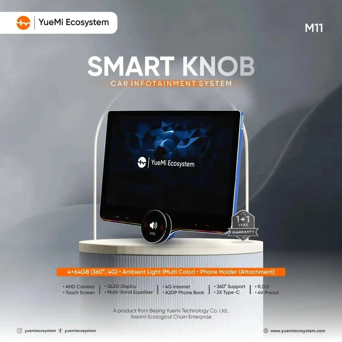 YUEMI ECOSYSTEM YueMi M11 Android Car Infotainment System Features