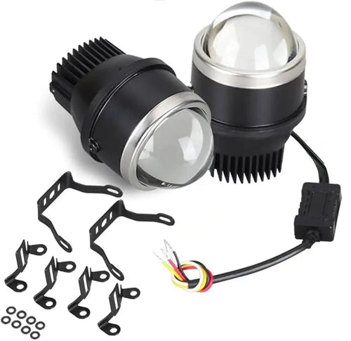 180W Tri-Color LED Projector Fog Lights - Cruleon