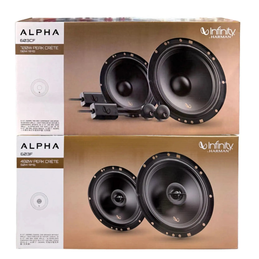 Infinity Alpha 603CF & 603F speakers for car Components and coaxial combo