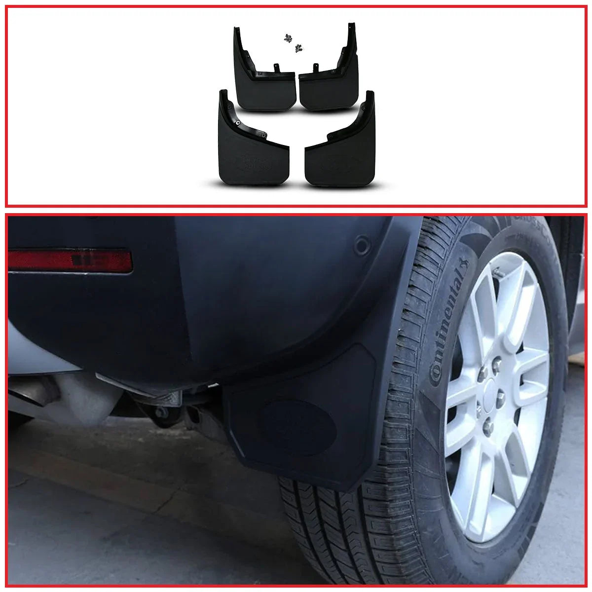 Land Rover Defender Original Style Mud Flaps Set of 4 | ABS Mud Guards for 2024 Onwards