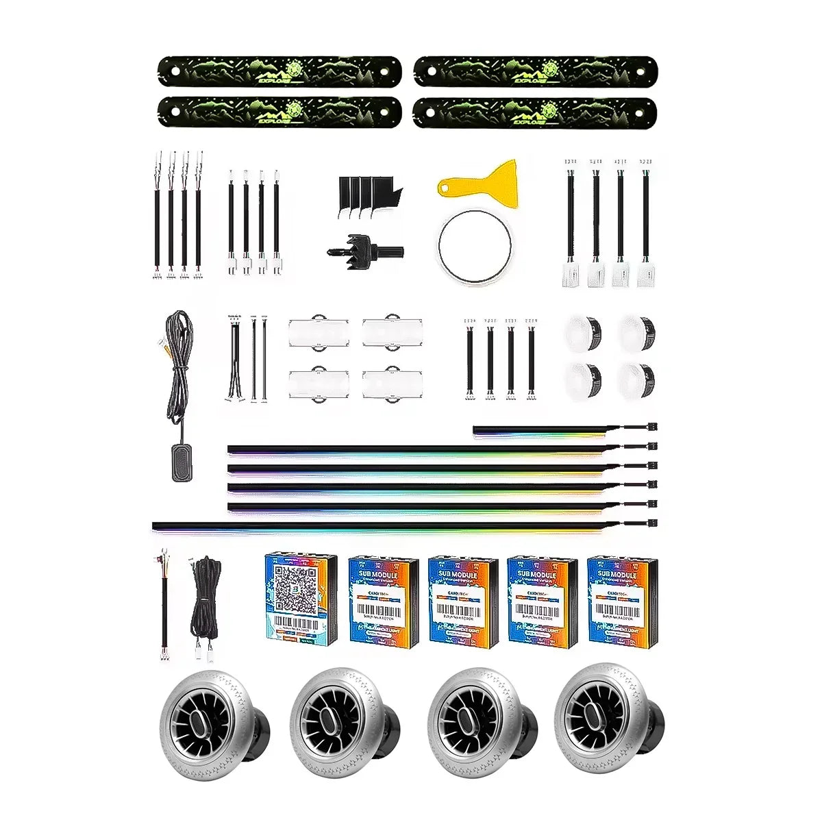 CARDI K4 26-Piece RGB Ambient Light Kit for Mahindra Thar Roxx 2024+ with App Control
