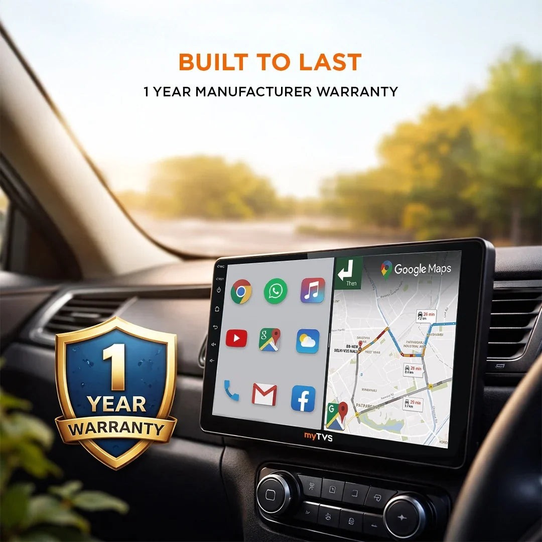 myTVS 9 Inch Smart Player Car Stereo | Wireless CarPlay & Android Auto | IPS Display