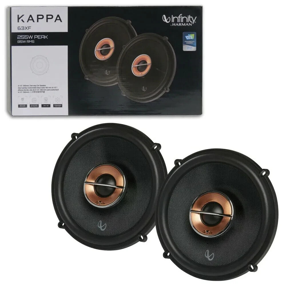 Infinity Kappa Car Speaker Combo | KAPPA-63XF 6.5” Coaxial + KAPPA603CF Component Speakers