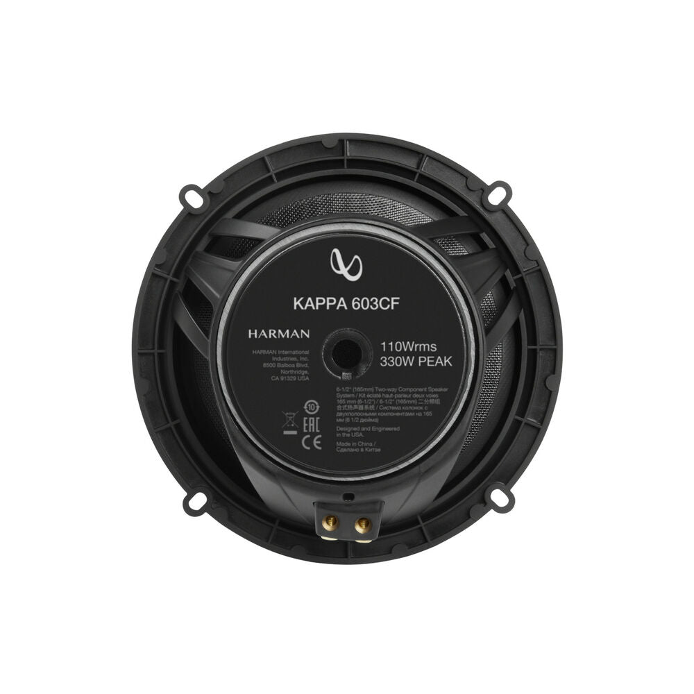 Infinity Kappa Car Speaker Combo | KAPPA-63XF 6.5” Coaxial + KAPPA603CF Component Speakers