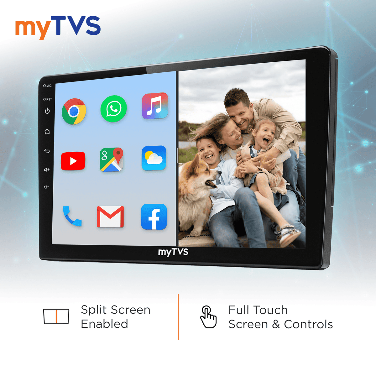 myTVS Android 9-Inch Player with T5L Processor, Auto & Carplay Support