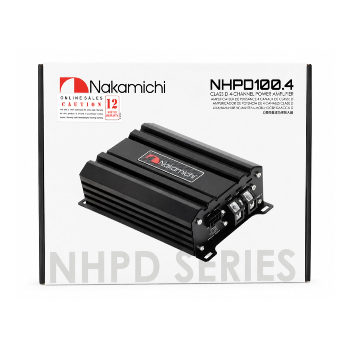 Nakamichi NHPD100.4 4 Channel Class D Car Amplifier 2800W Max | 100W RMS ×4